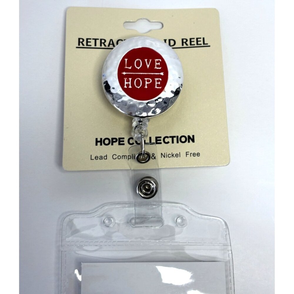 Retractable Badge Reel With "A Dogs Love Is Forever" & "Love Hope" Designs